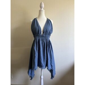 Blanca Gaia Beach Cover Up Dress 100% Cotton Approximately Size Medium Open Back